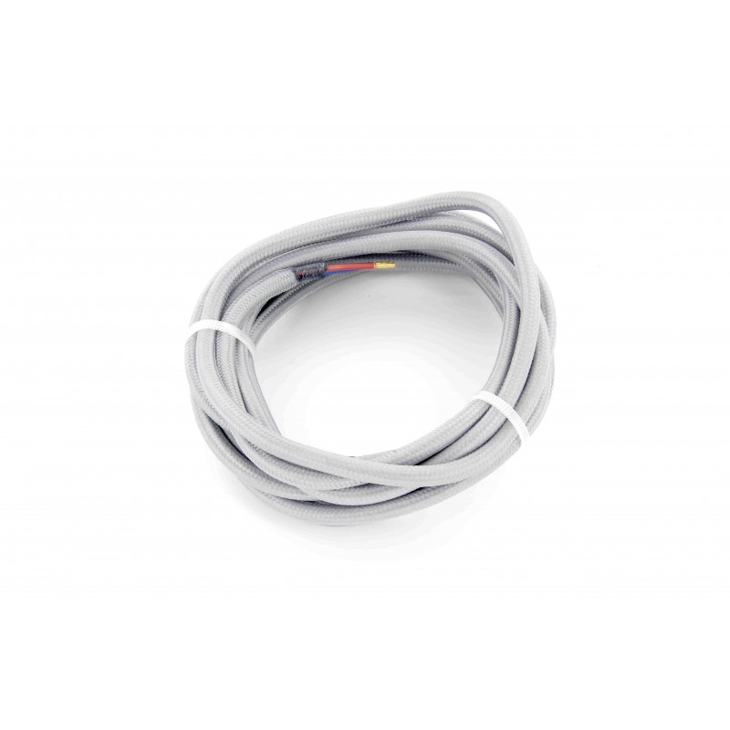 Cabo HO3VV-F 2 x 0,75 mm2 - 3m - tecido cinza
