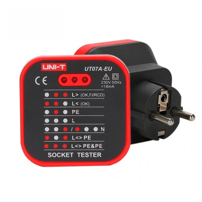 Testador de Tomadas de Corrente 220V AC + RCD