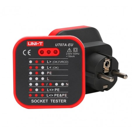 Testador de Tomadas de Corrente 220V AC + RCD