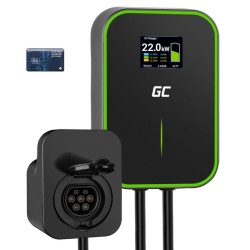 Carregador EV 22 kW com RFID e Display LCD - Bluetooth e Wi-Fi