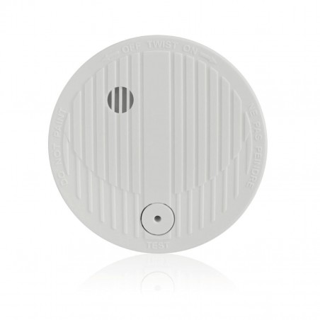 Detector óptico de fumo sem fio com bateria alcalina de 9V -3 anos. Compativel 34942, 34949