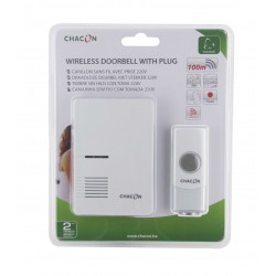 Campainha sem fios Design branca, 230V