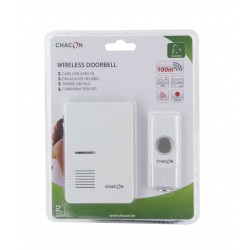 Campainha sem fios Design branca, pilhas