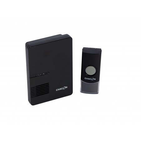 Campainha sem fios Design negra, pilhas