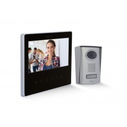Videoporteiro Ultra Slim de 2 fios 7" "preto