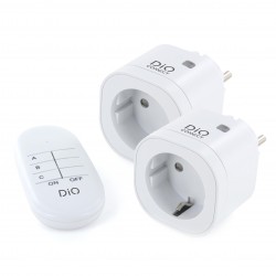 2 tomadas de conexão DiO e controle remoto (versão SCH) WiFi + 433 MHz (3000W, FR)