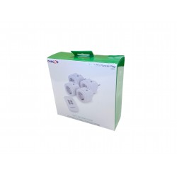 Pack 4 mini tomadas on / off (3000W - SCH) + controle remoto