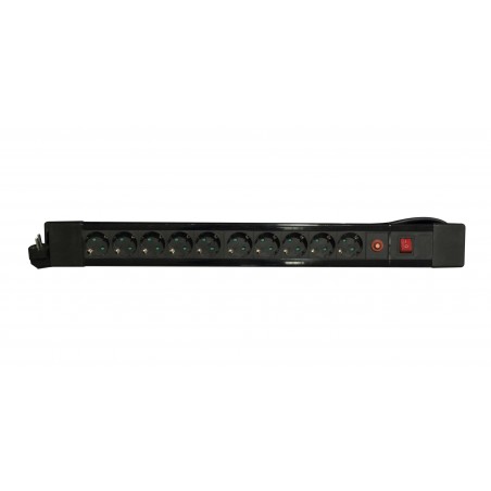 Bloco 10 x 16 A com interruptor - 1,5m 3x1,5mm2- preto (SCH)