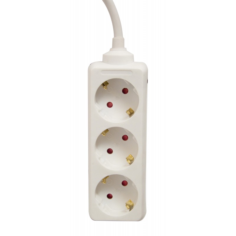 Bloco 3 x 16 A - 3 m - branco (SCH)