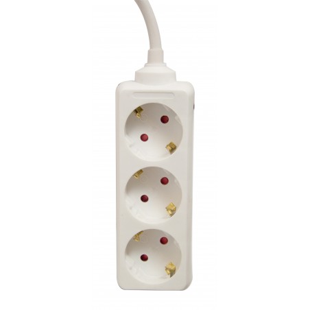 Bloco 3 x 16 A - 3 m - branco (SCH)