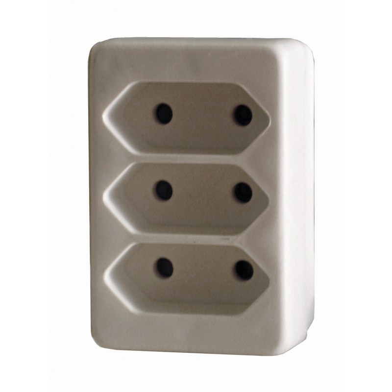 Domino 3 x 2,5 A - branco - V