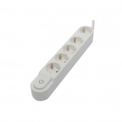 Bloco de design com interior. 5 x 16A - 3 m - branco (SCH)