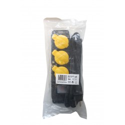 Bloco estanque com interruptor 3 x 16 A - 3 m - Preto-amarelo (