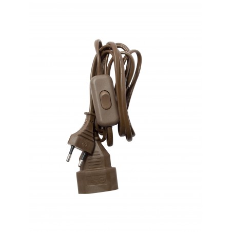 Prolongateur H03VVH2F 2 x 0,75mm2 2,5 A interrupteur- 2 m