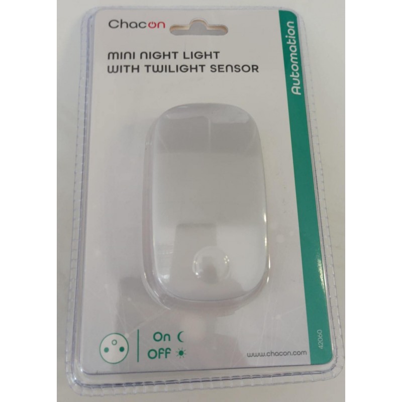 Mini luz noturna com detecção de crepúsculo conectável