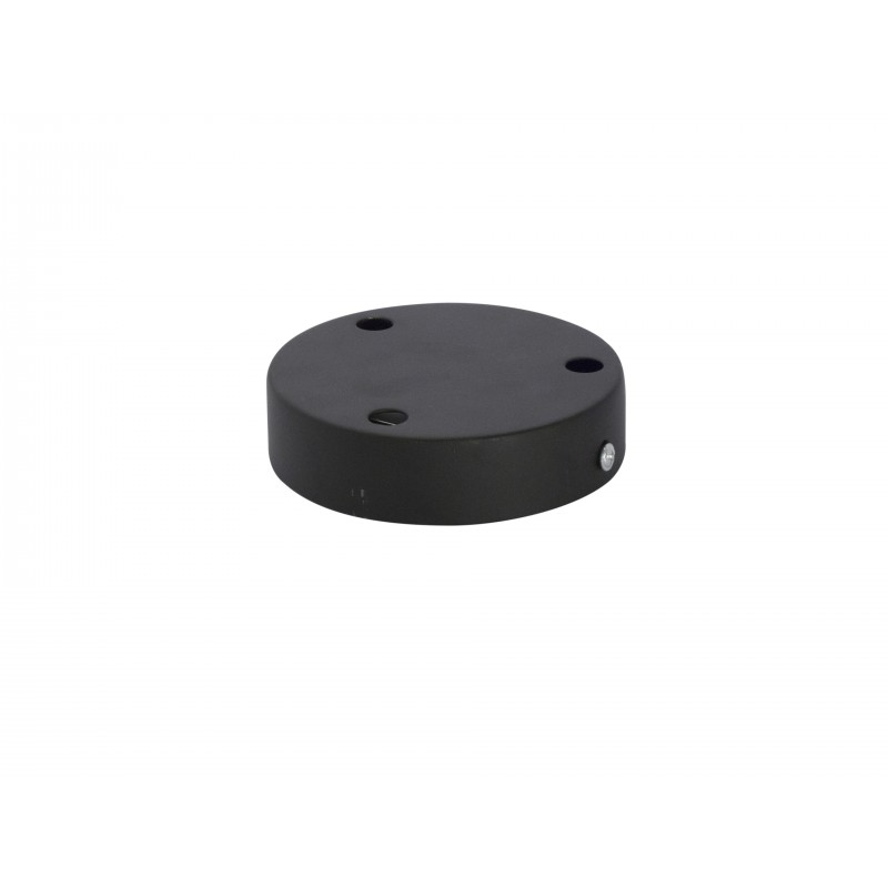 Suporte Teto de metal 12 cm 3 orifícios - preto
