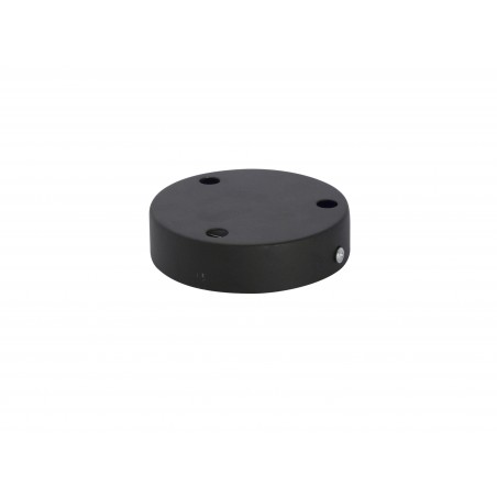 Suporte Teto de metal 12 cm 3 orifícios - preto